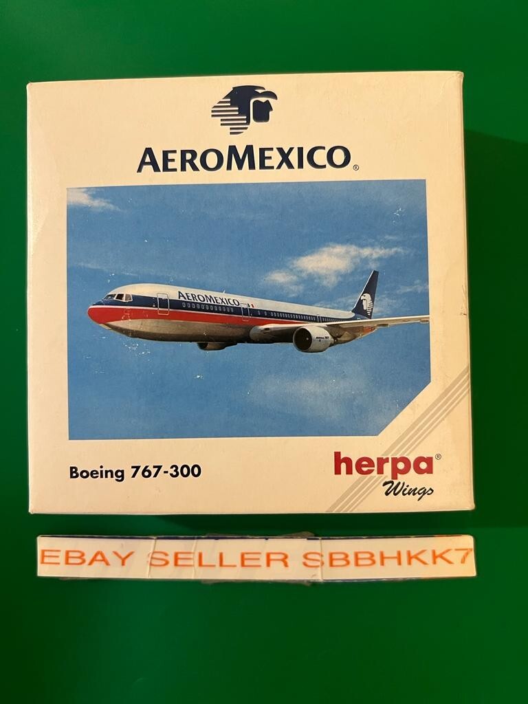 Vintage (1990’s) HERPA 1:500 SCALE AERO MEXICO AIRLINES BOEING 767-300 502870