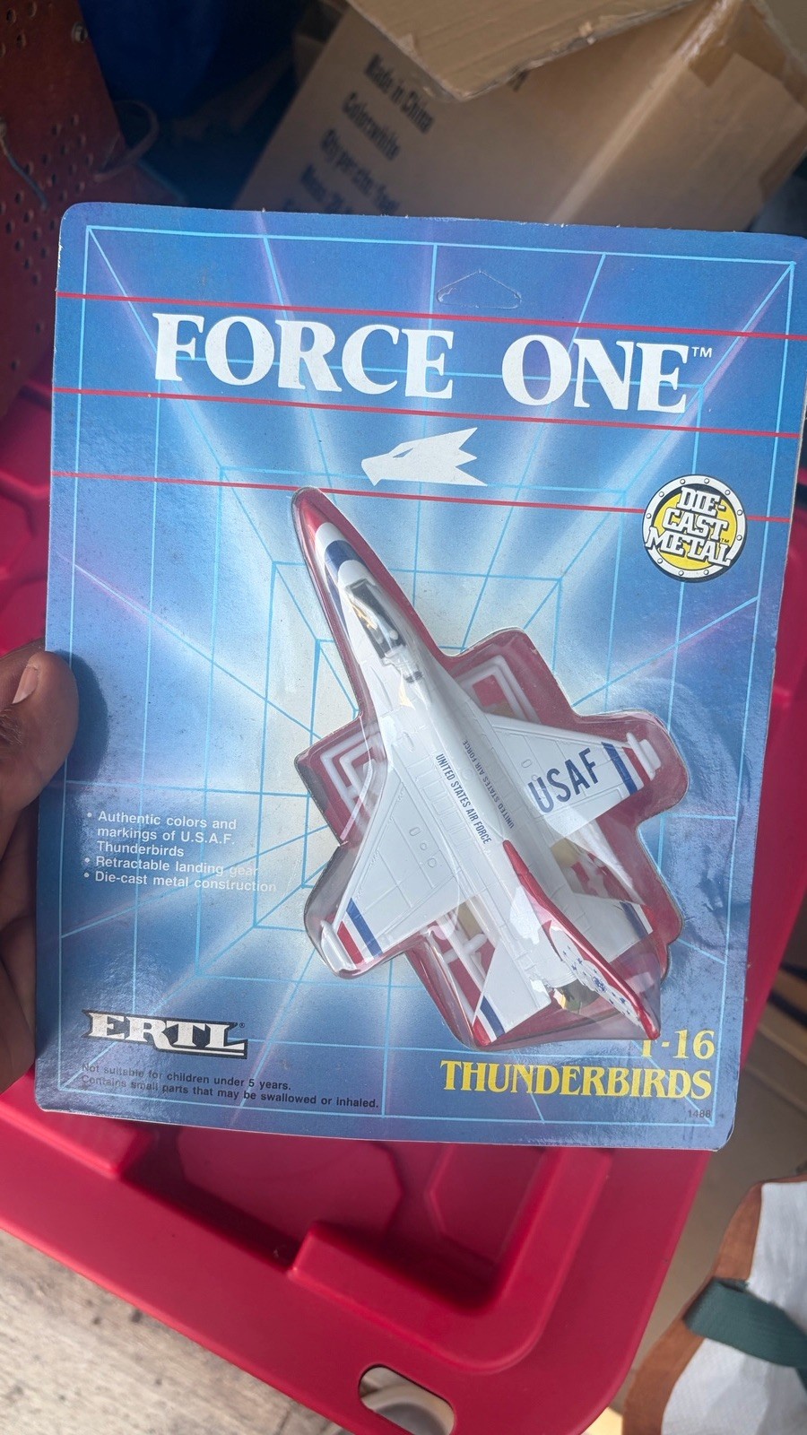 NEW 1989 VTG ERTL FORCE ONE DIE CAST METAL F-16 THUNDERBIRDS USAF AIR FORCE
