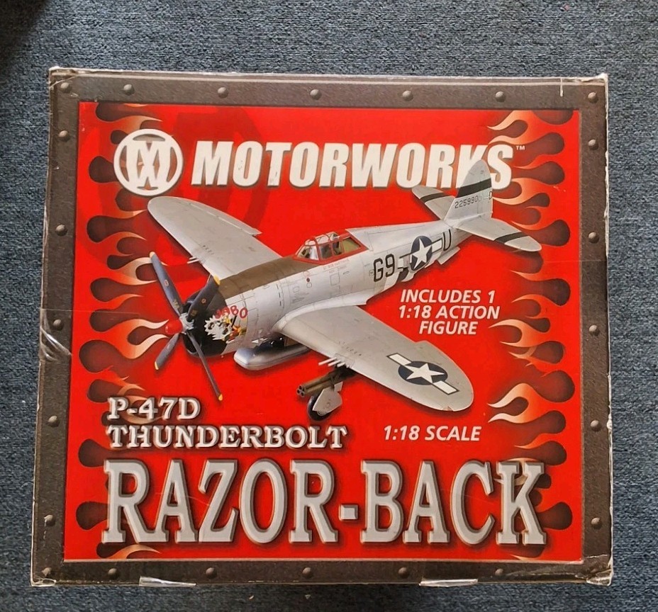 Motorworks P-47D Thunderbolt Razor-Back 1:18 Scale Airplane Unopened