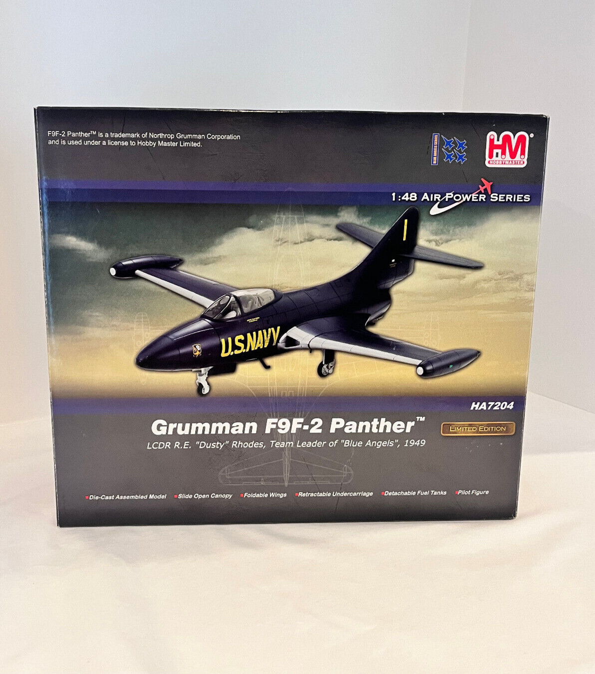 Hobby Master Grumman F9F-2 Panther Dusty Rhodes Team Leader Blue Angels 1949