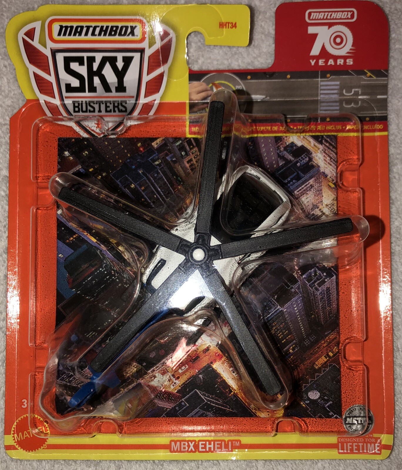 Matchbox Sky Busters #21/32 MBX EHELI BLUE/WHITE/BLACK W/ PLAYMAT 2023 RELEASE