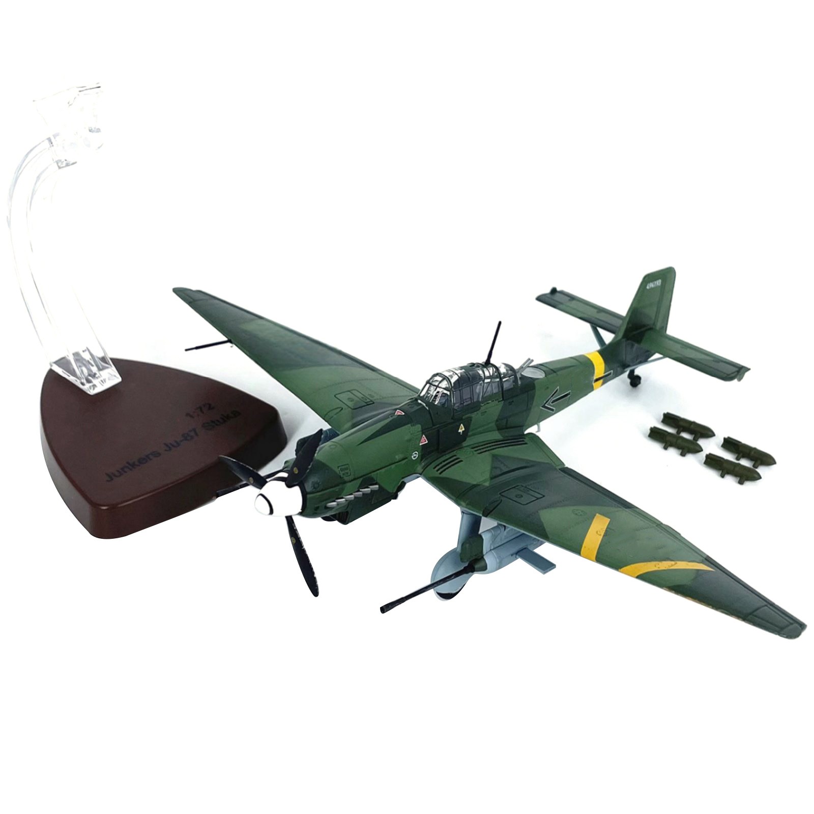 1/72 Scale 16.2cm Diecast Alloy German Stuka JU-87G2 Attack Plane Military Model