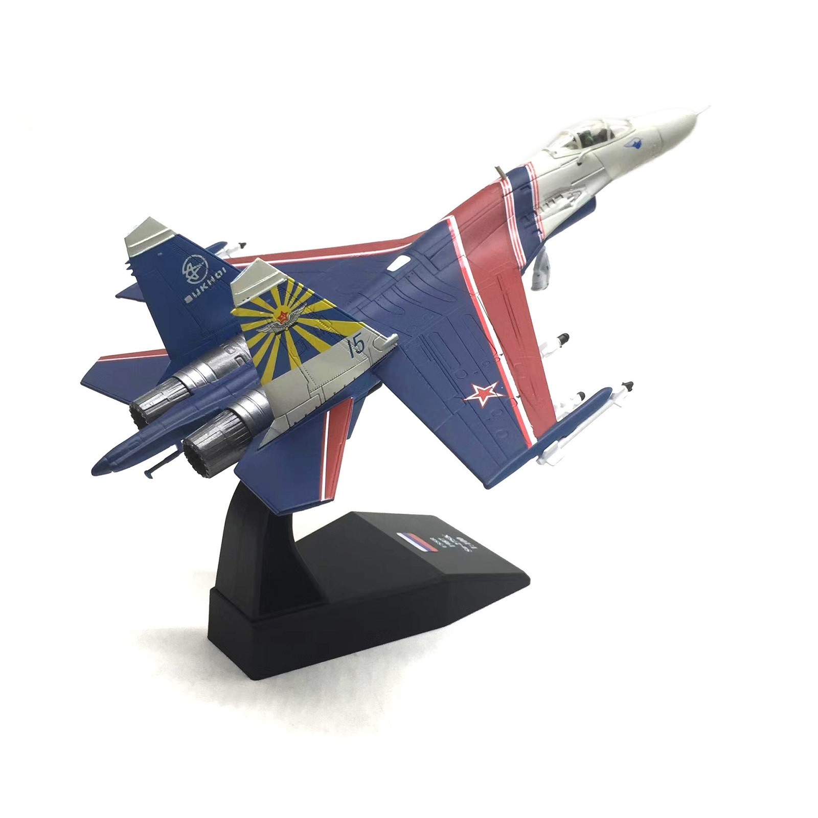 1: 100 Russian Su-27 Warrior Performance Aircraft Model Display Collection g