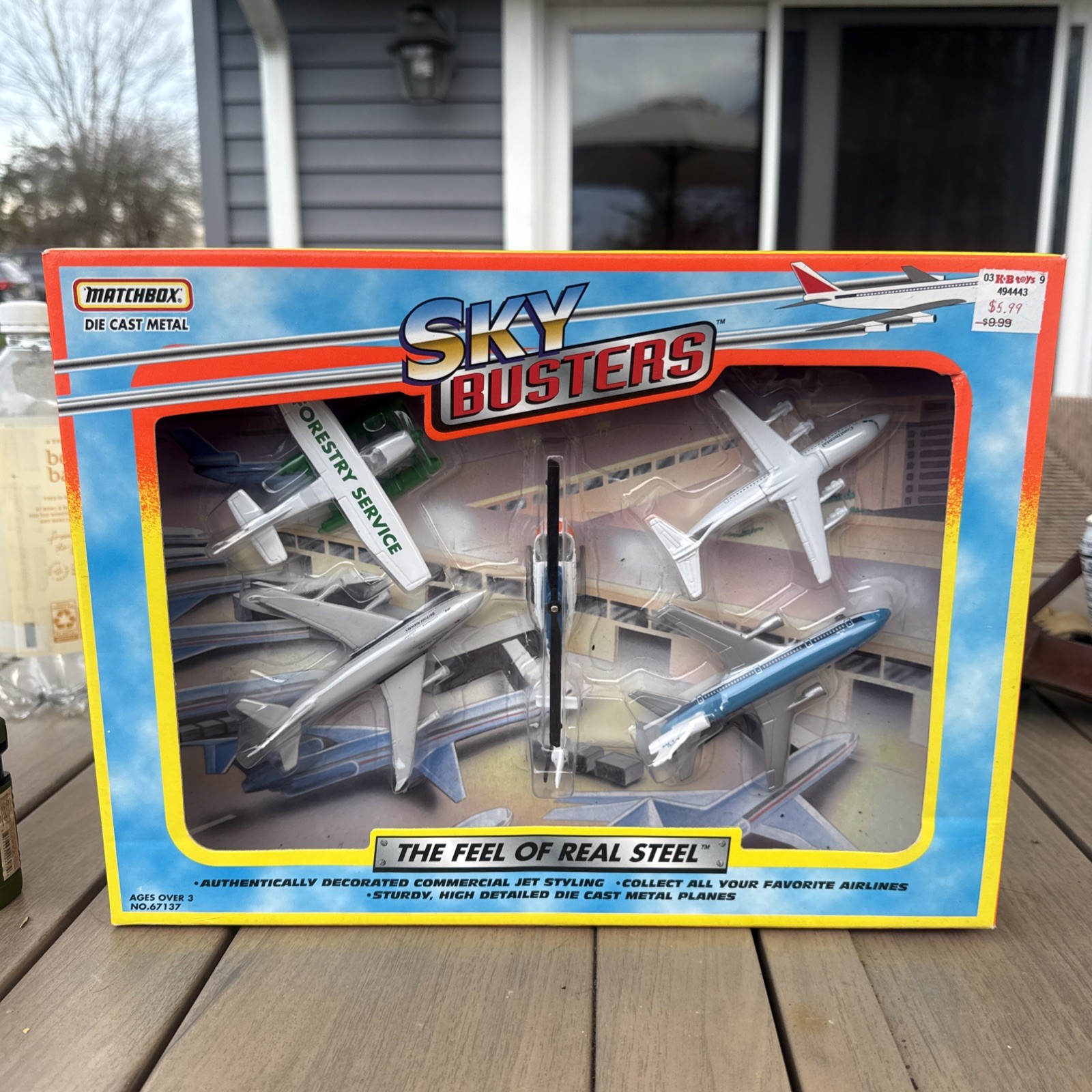 MATCHBOX Diecast Metal SKY BUSTERS Toy Airplane & Helicopter Set NEW IN BOX!