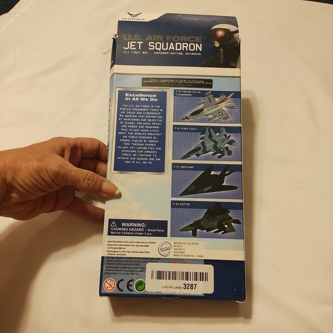 US Air Force Jet Squadron Diecast Jets Set Of 4 Size 4″ Brand New Military
