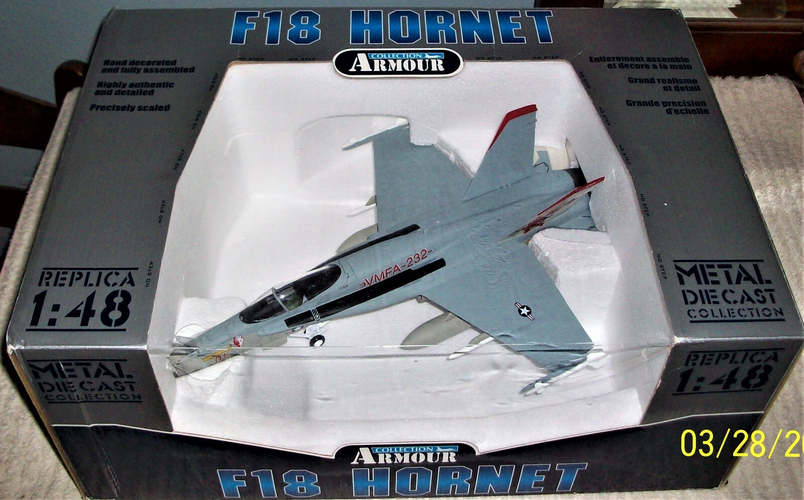 EXTREMELY RARE (MIB) Armour Collection-U.S Marines F18 Hornet-Diecast 1:48-98016