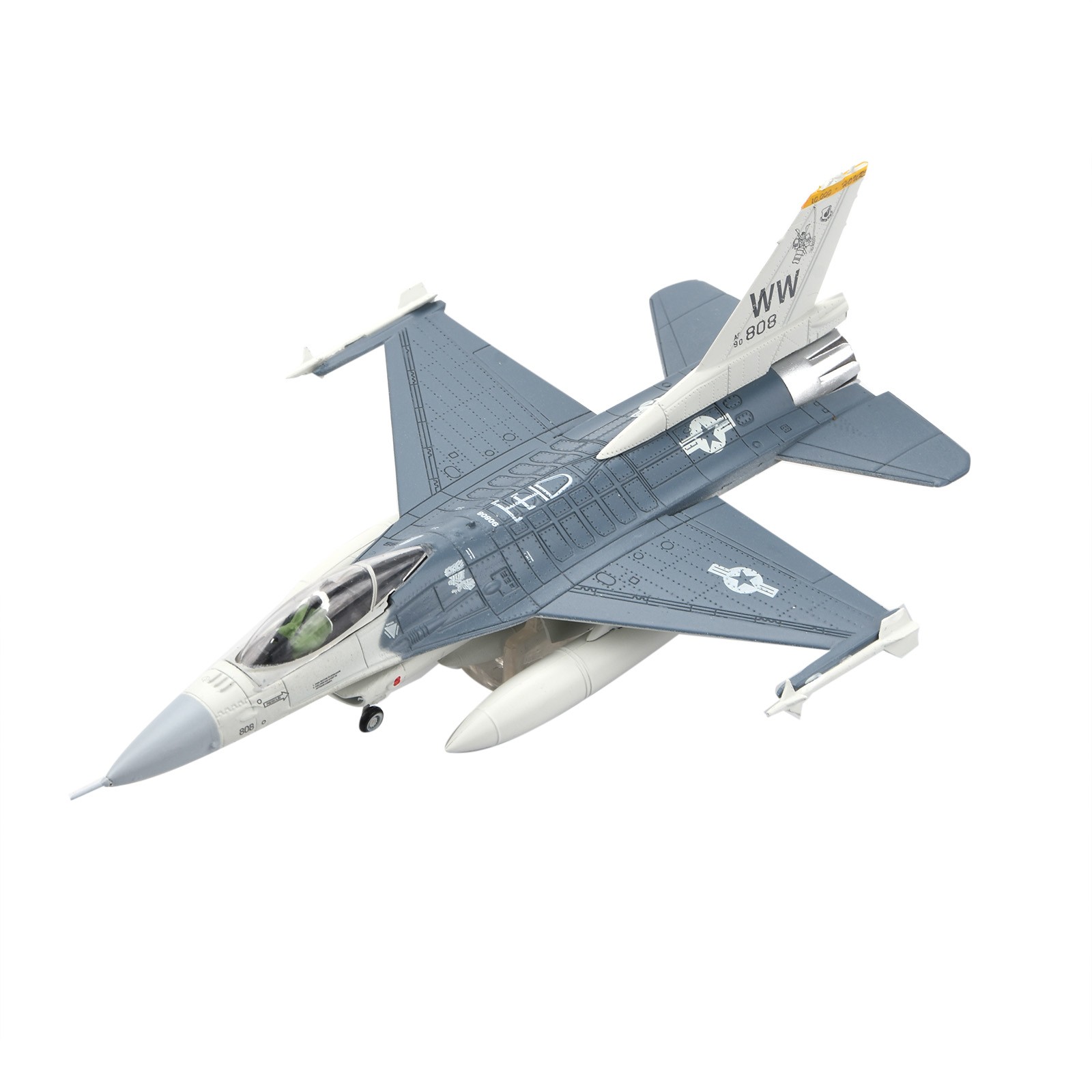 1:100 Scale F-16C Falcon Fighter Jet Model For US Air Force Alloy Gift 15cm