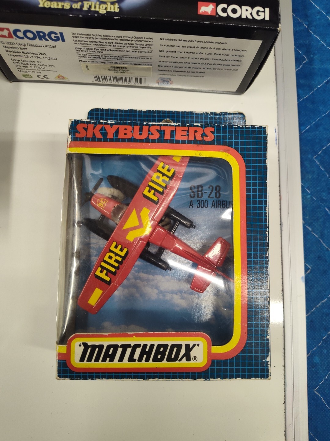 VINTAGE DIECAST (8) LOT ( PLANES & HELICOPTERS ) By CORGI, MATCHBOX, & SKY WINGS