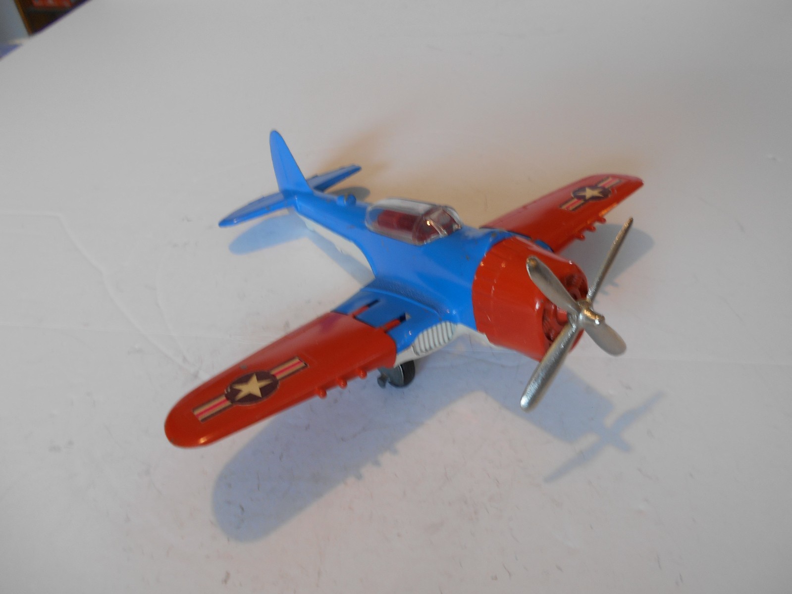 Vintage 1960s Hubley Kiddie Toy 1:12 American Eagle Airplane (P-47 Thunderbolt)