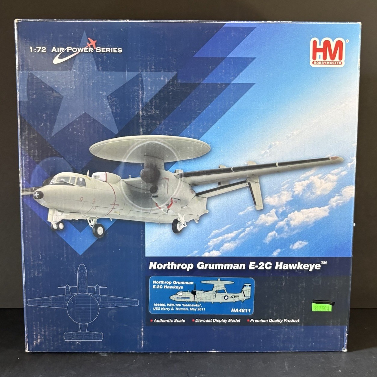 Hobby Master HA4811 1/72 E-2C Hawkeye US Navy AC-601 VAW-126 Seahawks USS Truman