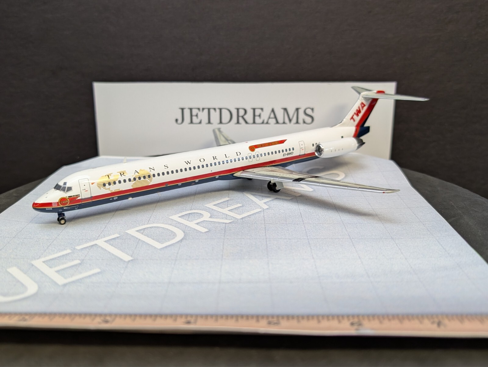 1/200 TWA TRANS WORLD MCDONNELL DOUGLAS MD-83 / 80 1996’S COLORS EI-BWD JET-X