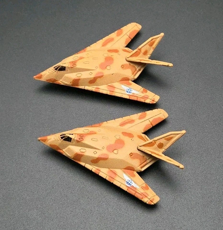 Micro Machines Military F-117 Nighthawk Desert Camo Lot Of 2