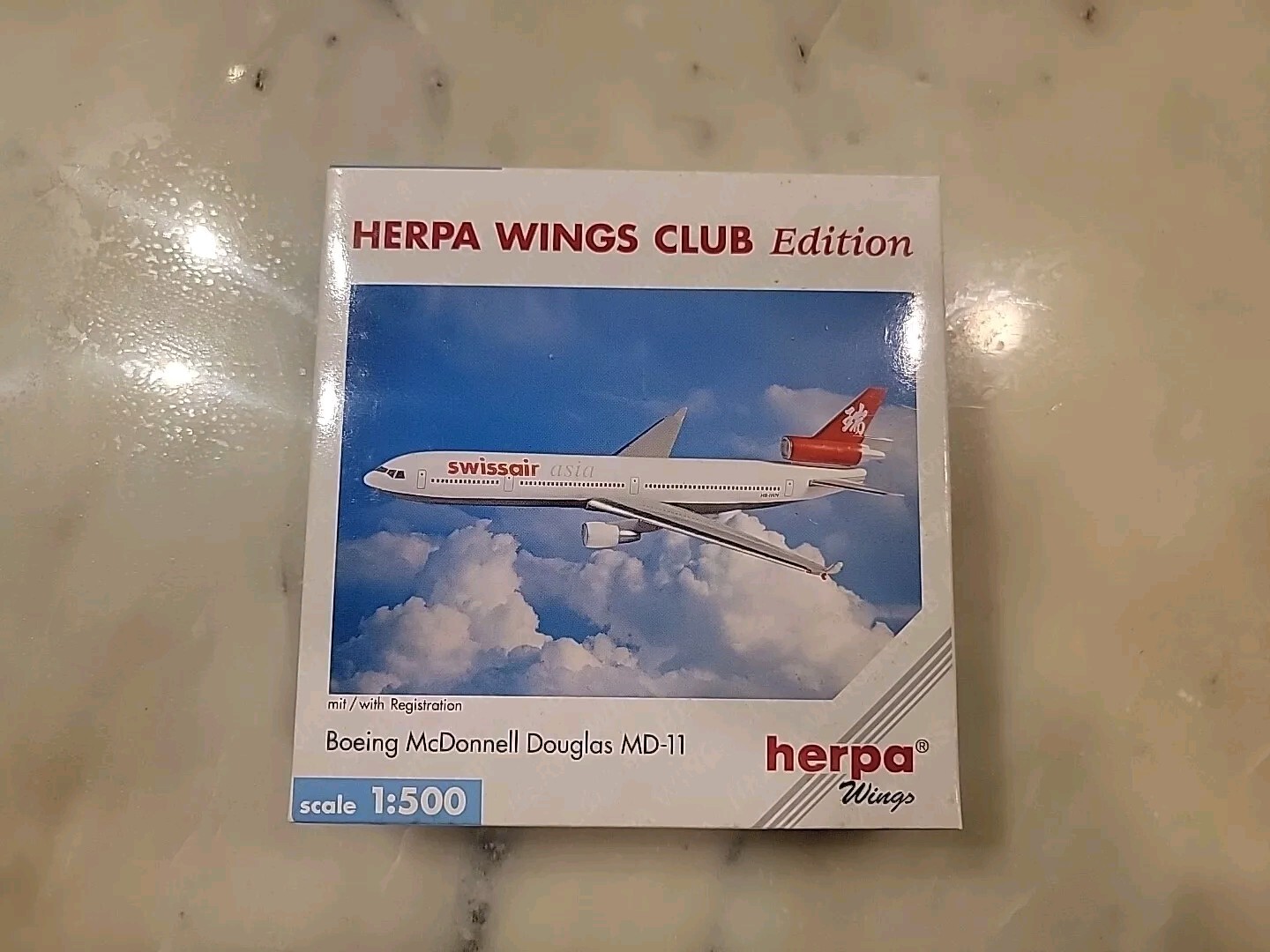 1:500 Herpa Swissair Switzerland Asia Airlines McDonnell Douglas MD-11 Scale Toy