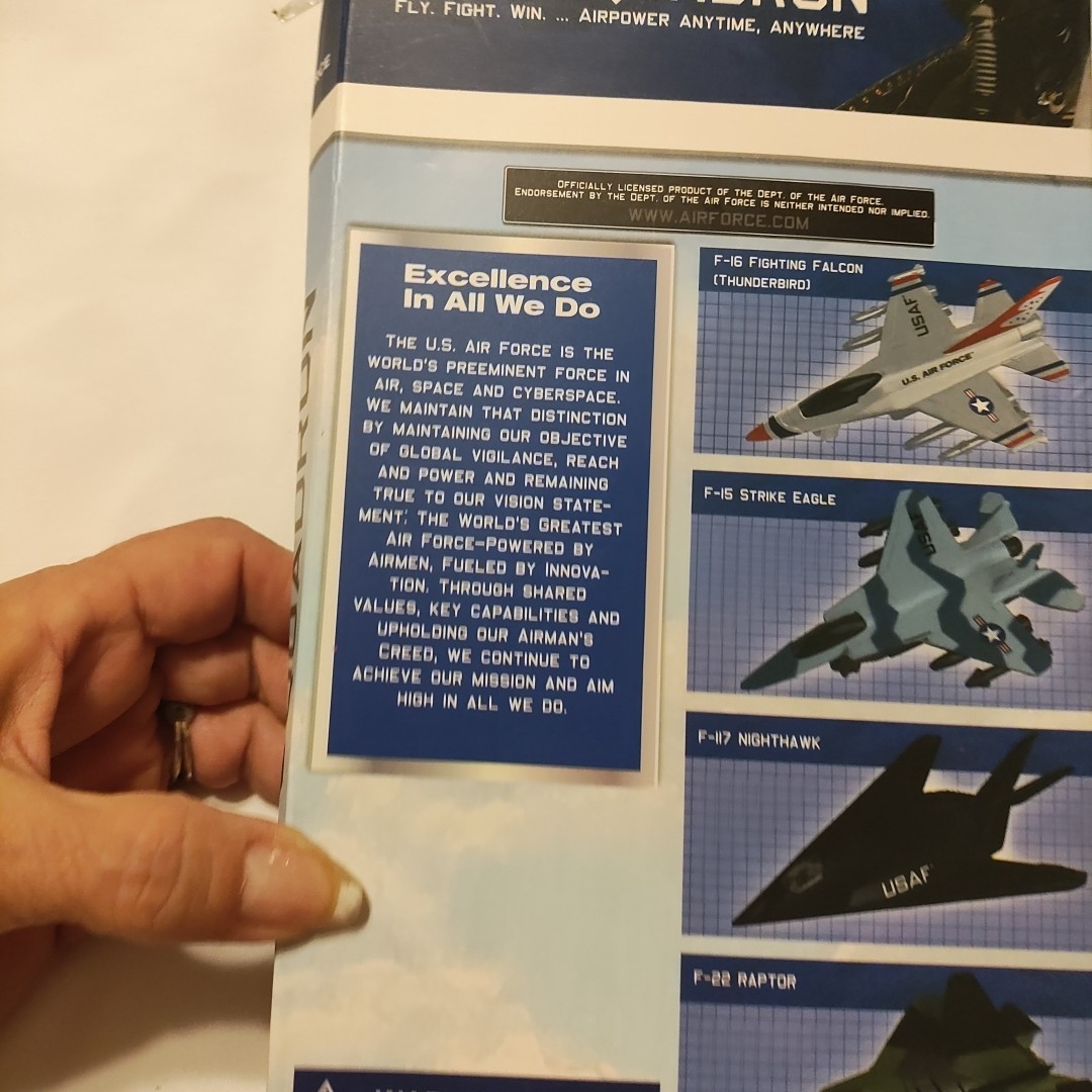 US Air Force Jet Squadron Diecast Jets Set Of 4 Size 4″ Brand New Military