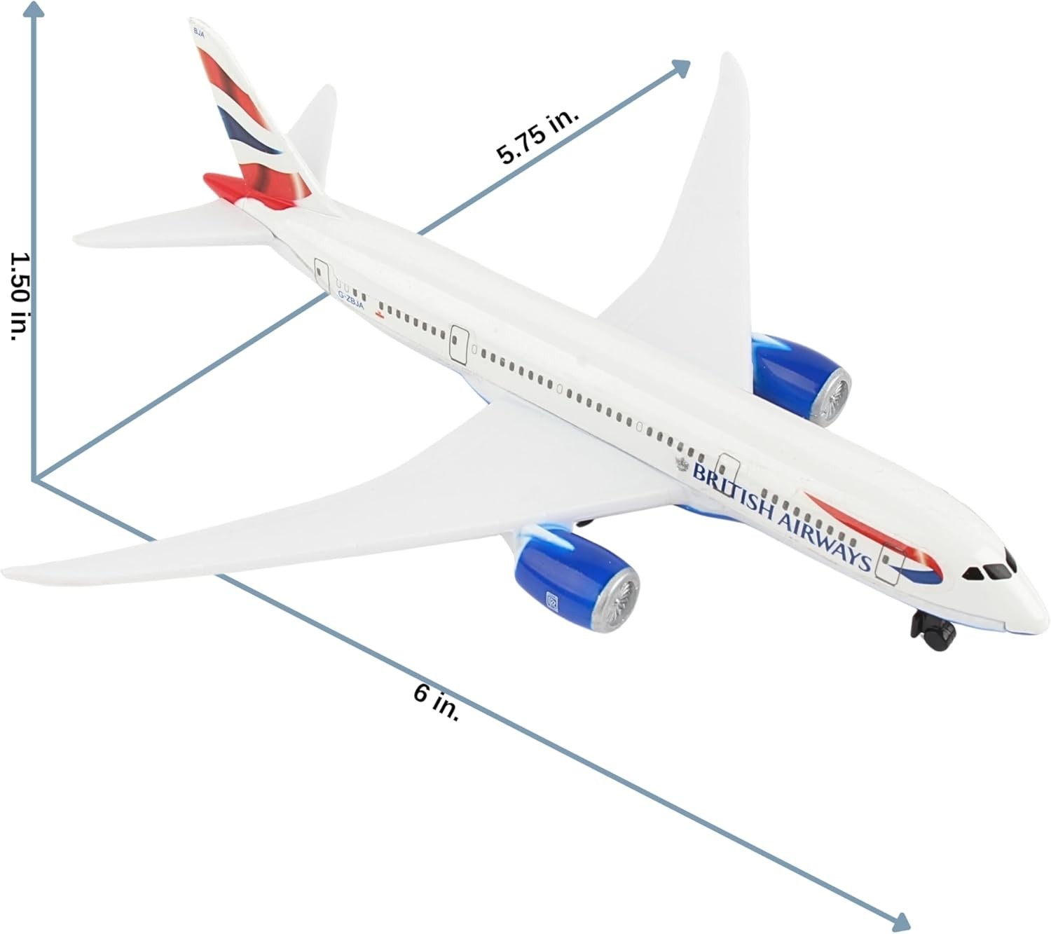 Realistic British Airways 787 Model Toy Airplane – Durable Kids Toy for Ages 3+