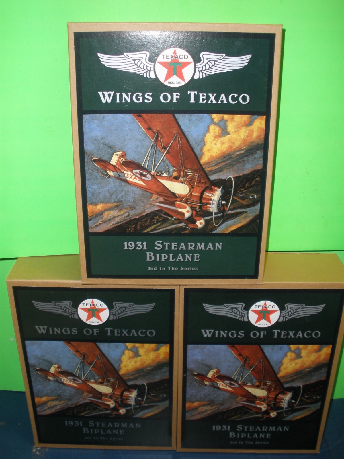 WINGS OF TEXACO 1931 Stearman Biplane Airplane # NEW ((( MINT IN MINT BOX )))