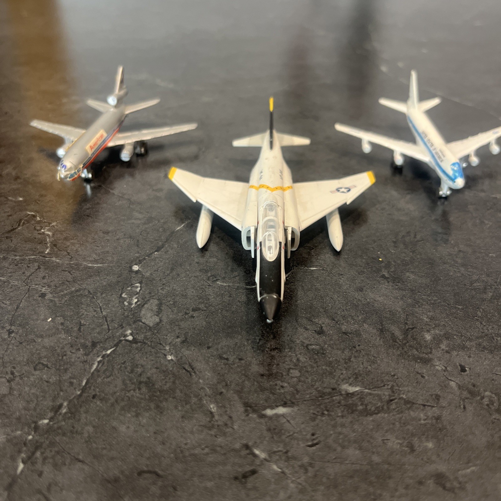 Diecast Toy Fighter Planes Metal Lot Of 3 Jets Military