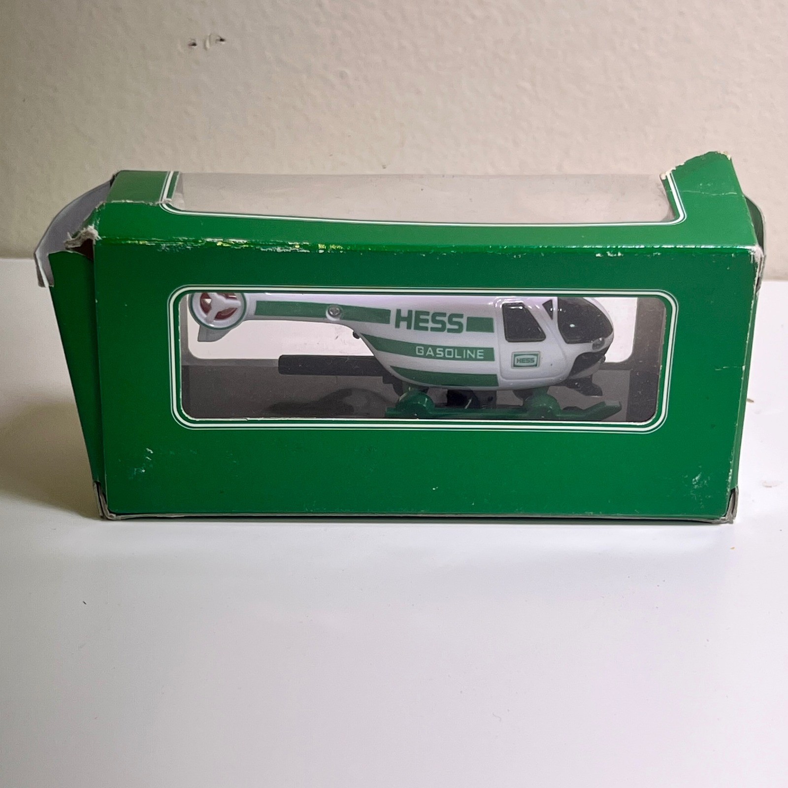 Hess 2005 Miniature Helicopter White Green Red Collectible Toy Boxed