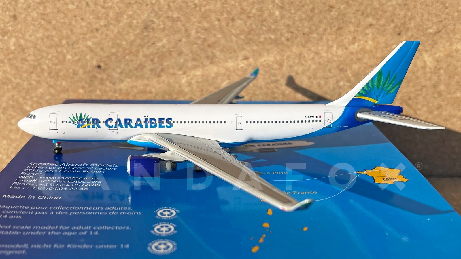 Air Caraibes Airbus A330-200 F-OPTP Gemini Jets (Socatec) SOCFWI006 1:400 RARE