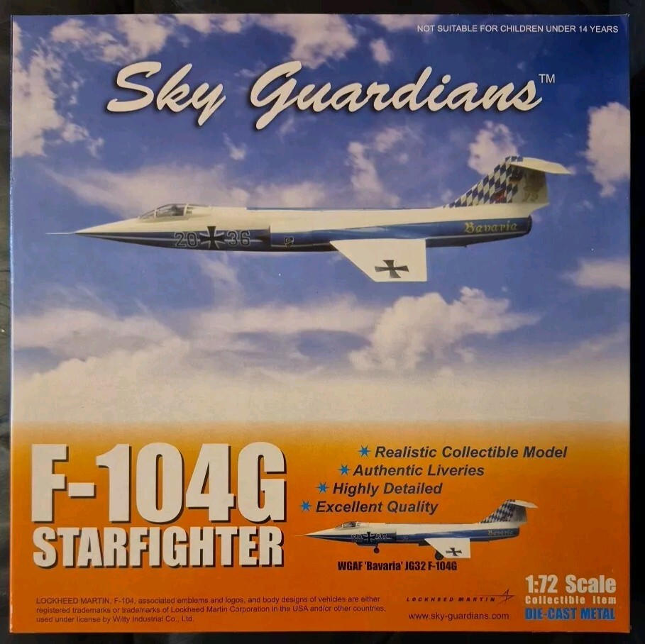 Sky Guardians Aviation F-104G Starfighter WGAF Bavaria JG32 WTW-72-016-001
