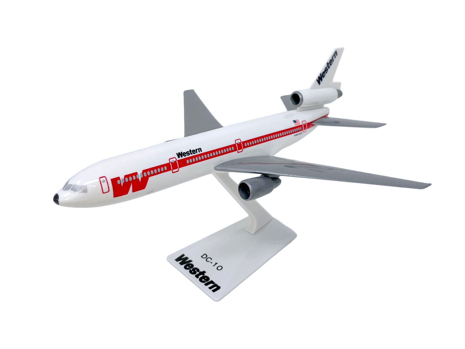 Flight Miniatures Western “White Scheme” DC-10 1:250 Scale Model Airplane