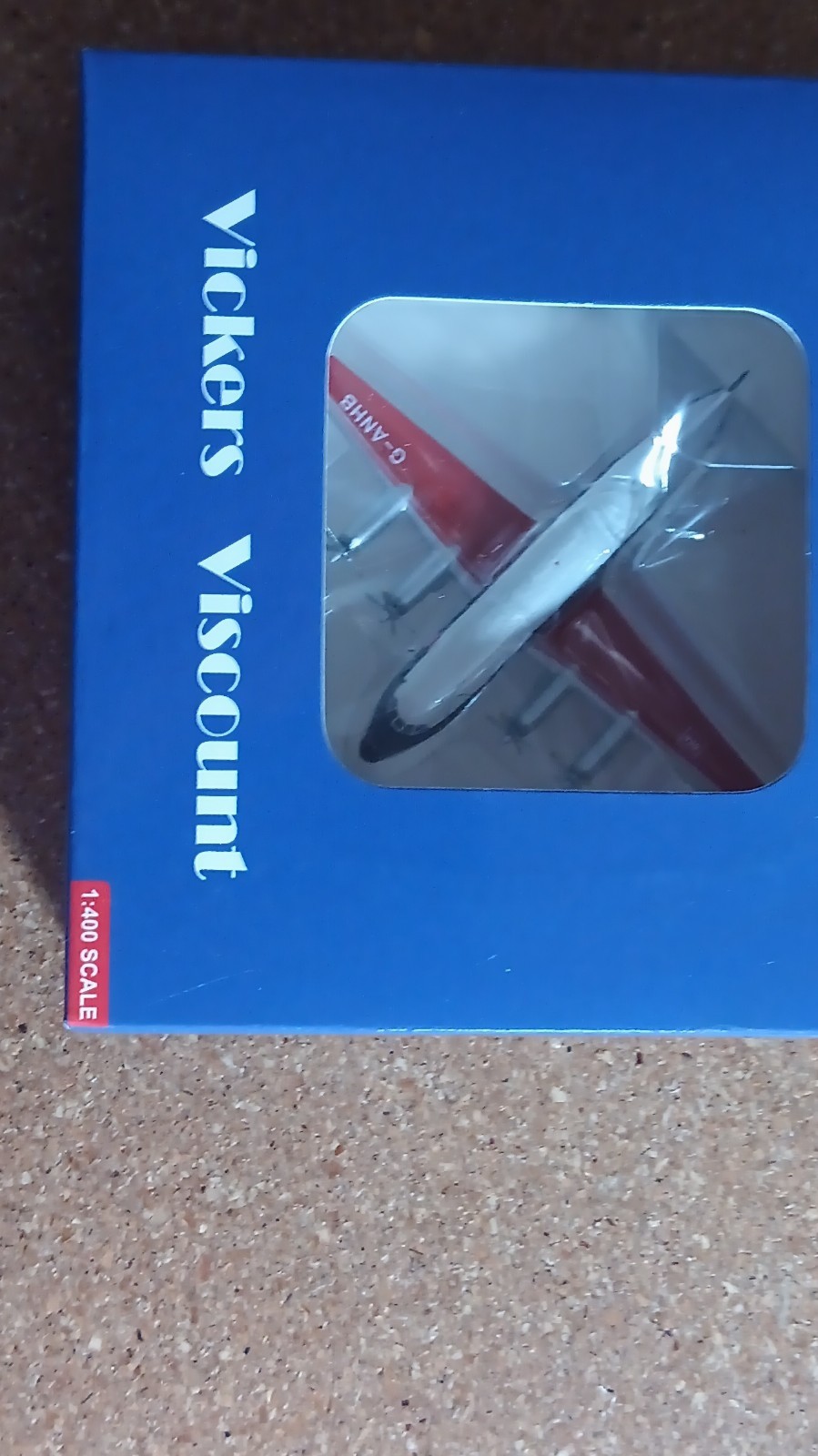 Herpa Classics Vickers Viscount 700 1:400 Diecast Airliner White/Red With Case