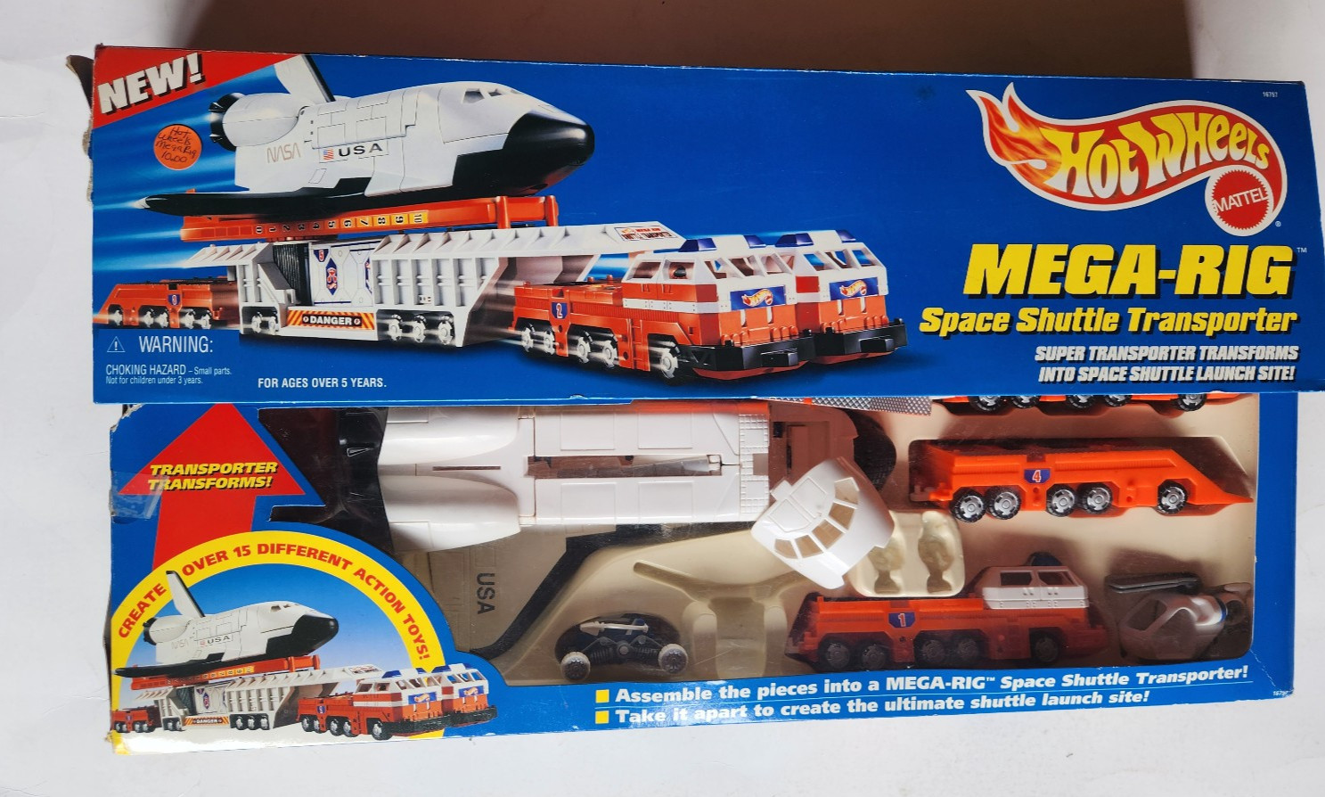 Mattel Hot Wheels Mega-Rig Space Shuttle Transporter 1996 #1675