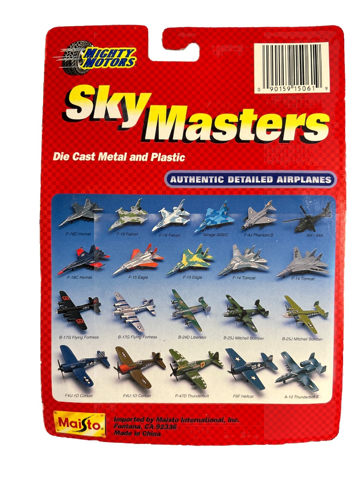 Maisto Sky Masters F6F Hellcat Die Cast Airplane WW2 Fighter Bomber Navy Blue