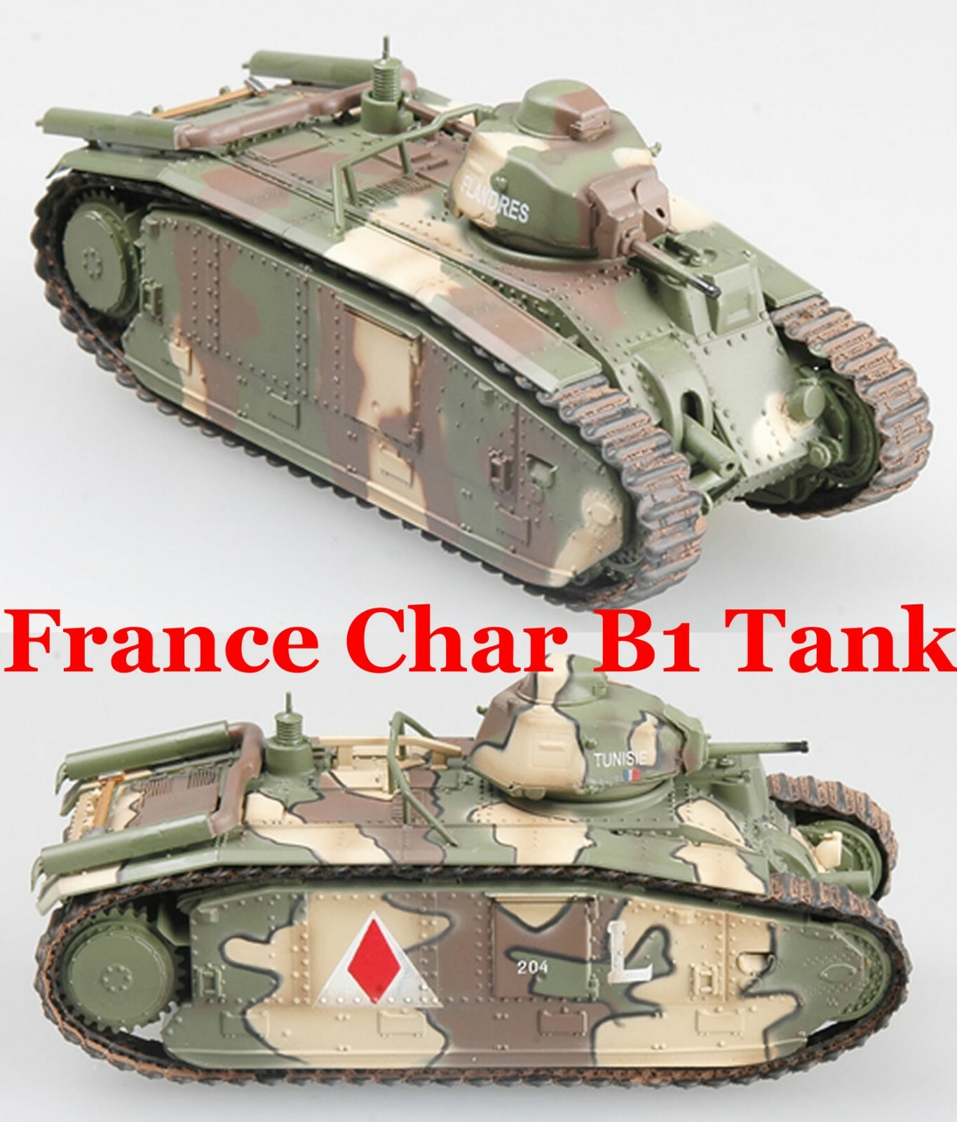 Easy Model 1/72 France Char B1 Saumur museum Plastic Tank Model #36160