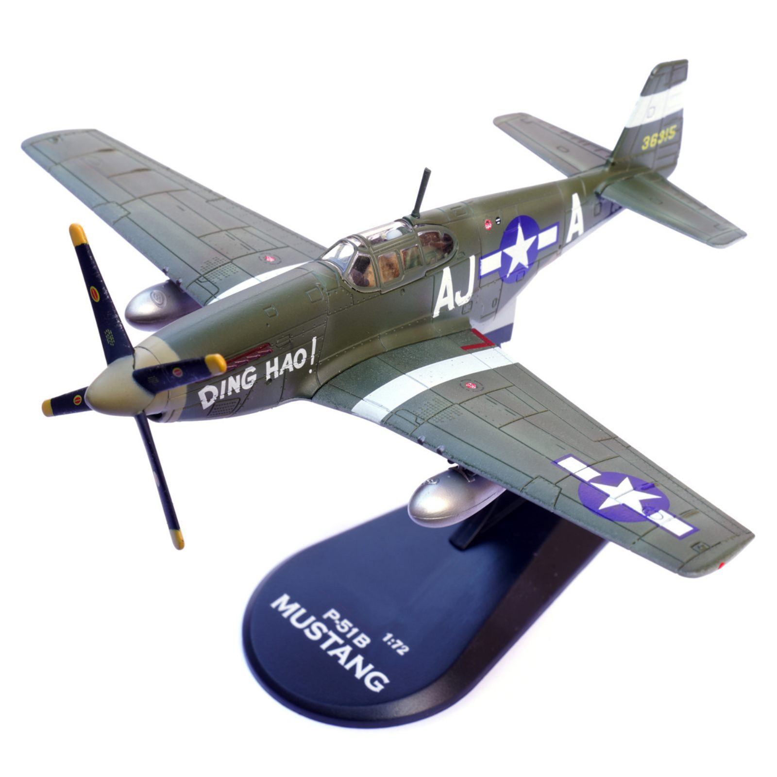 Diecast Alloy 1:72 WWII USAAF P-51B Mustang Fighter Jet Model High Quality