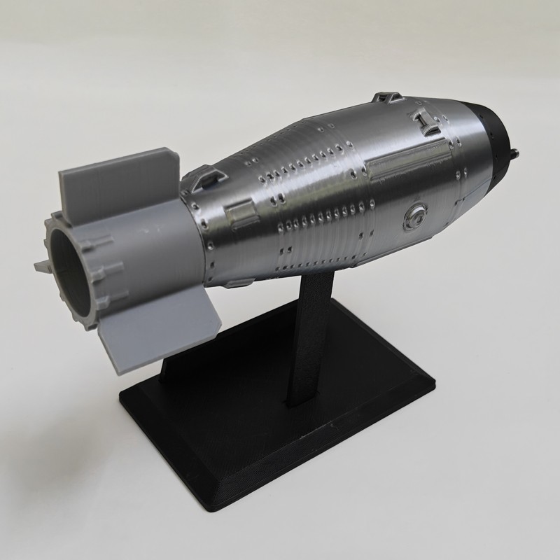3D Printed 14cm 1:58 Soviet Union Tsar Bomba Big Ivan Military Model Collection