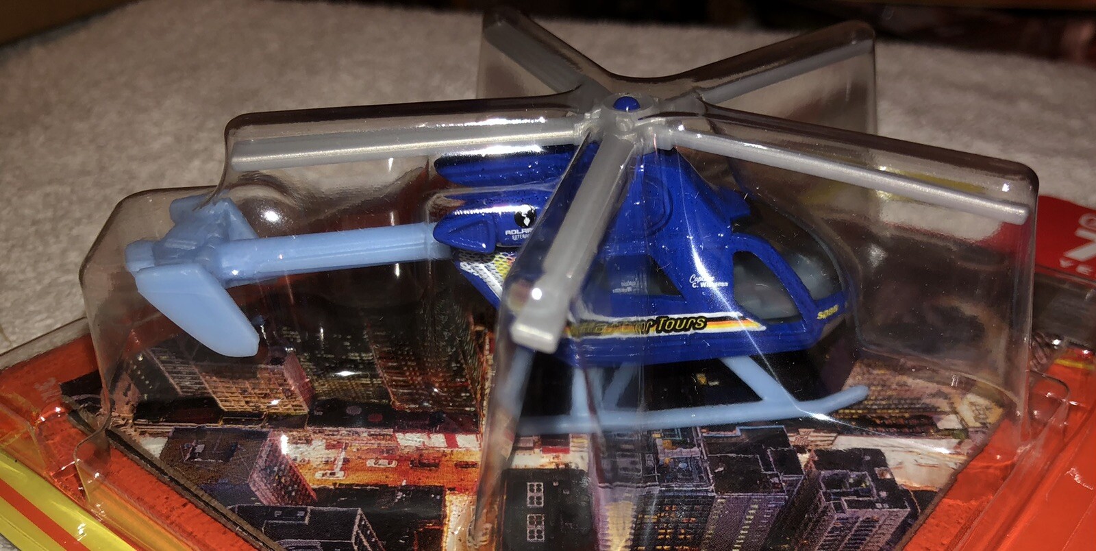 Matchbox Sky Busters 2022 Air Blade Helicopter #5/32 Blue NEW 70 Years USPS