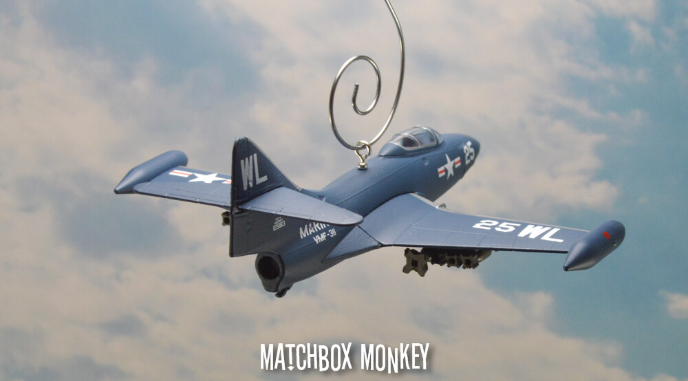 F9F Panther US MARINES Fighter Plane Korean War Custom Christmas Ornament Cougar