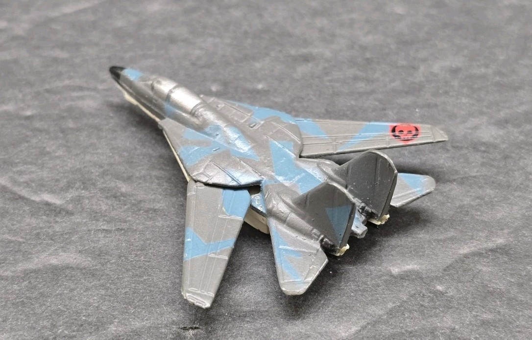 Micro Machines Military Plane US Navy F-14 Tomcat Gray Blue Fighter Jet Aircraft