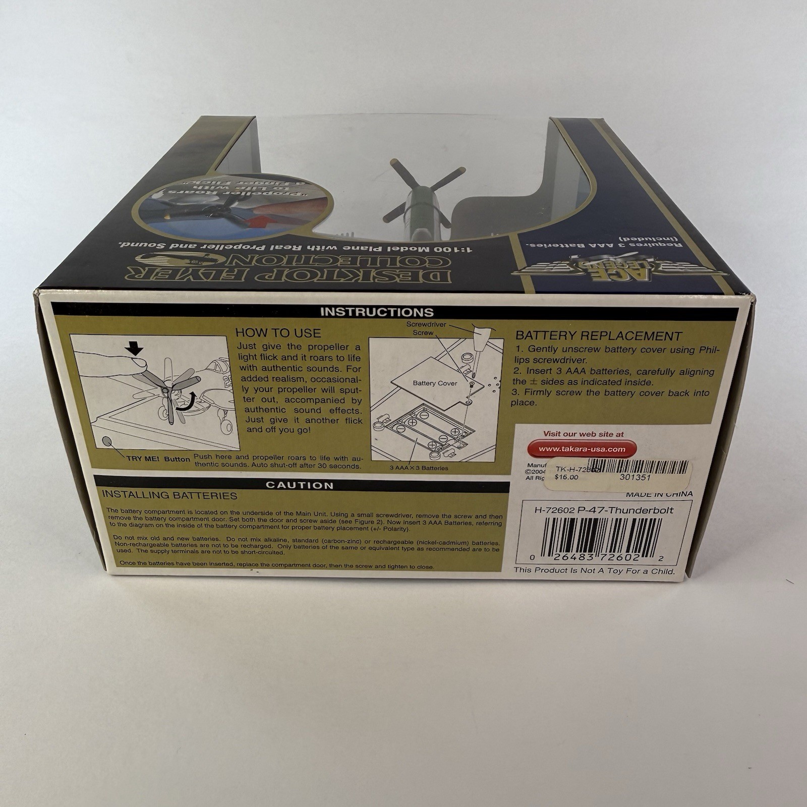 Ace Legend Desktop Flyer Collection P-47 Thunderbolt 1:100 2004 Die Cast Model