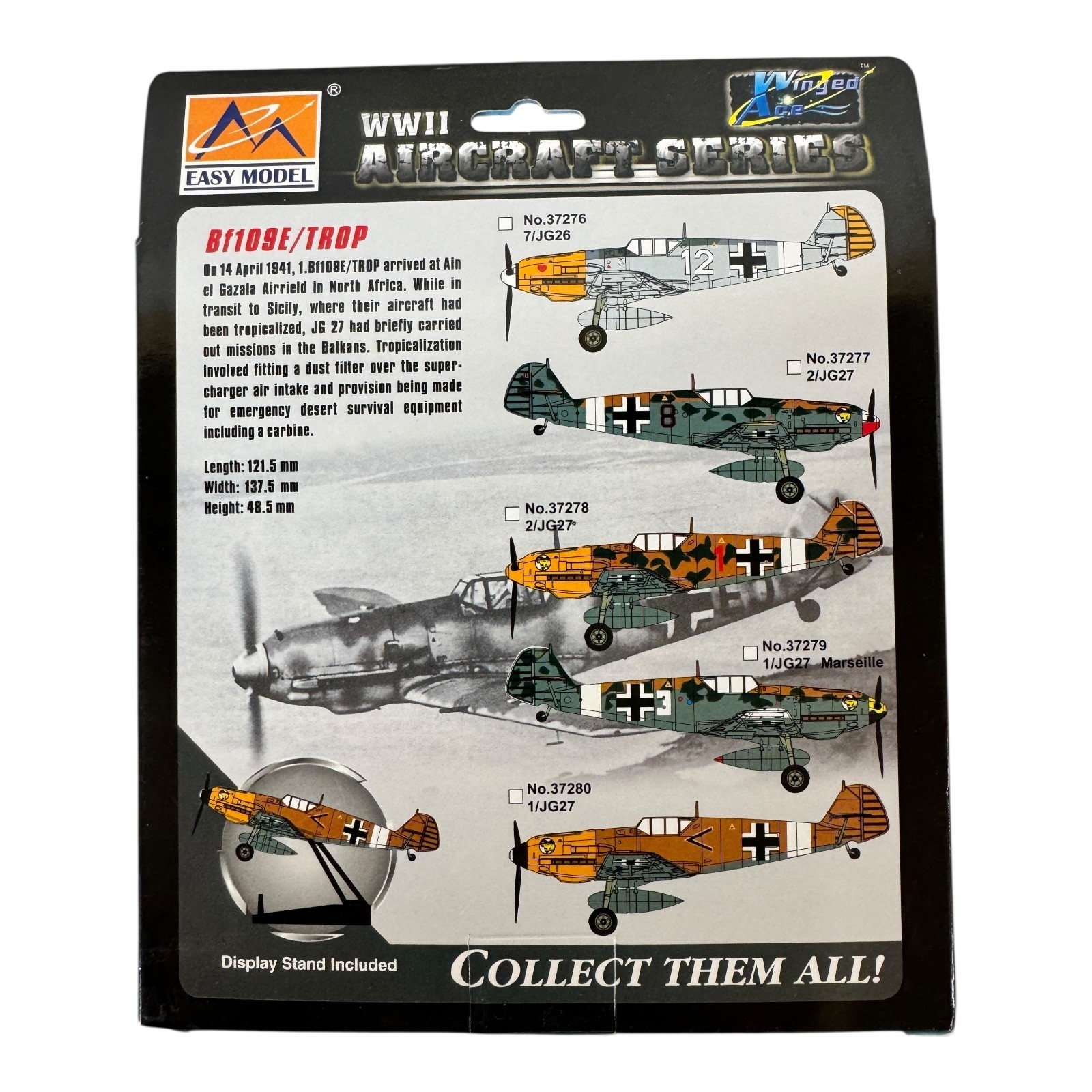 MRC Easy Model 37280 1:72 Assembled 1./JG 27 Messerschmitt Bf 109E Aircraft