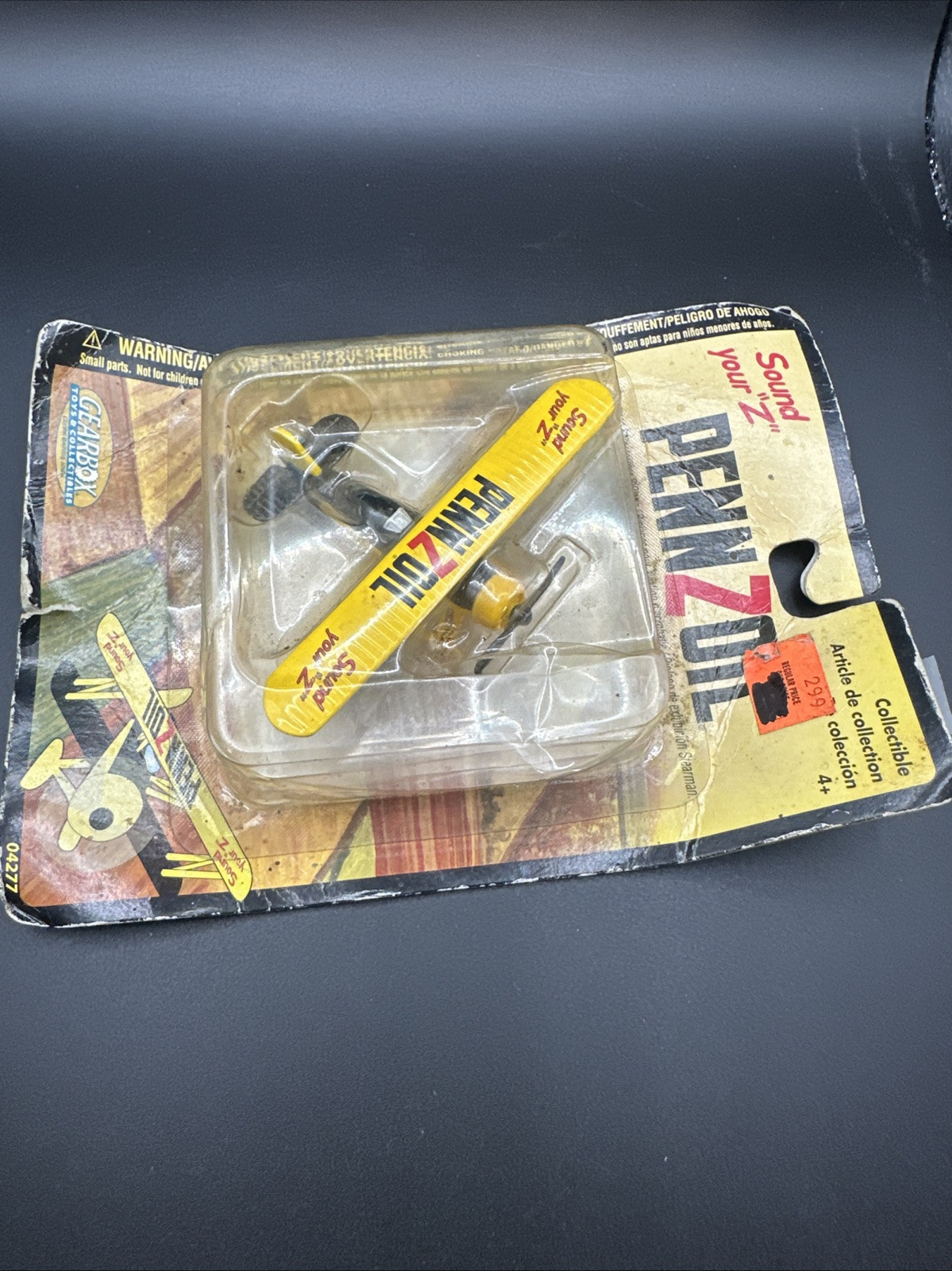 Vintage Diecast Pennzoil Stearman Plane / Biplane – 4 Inches