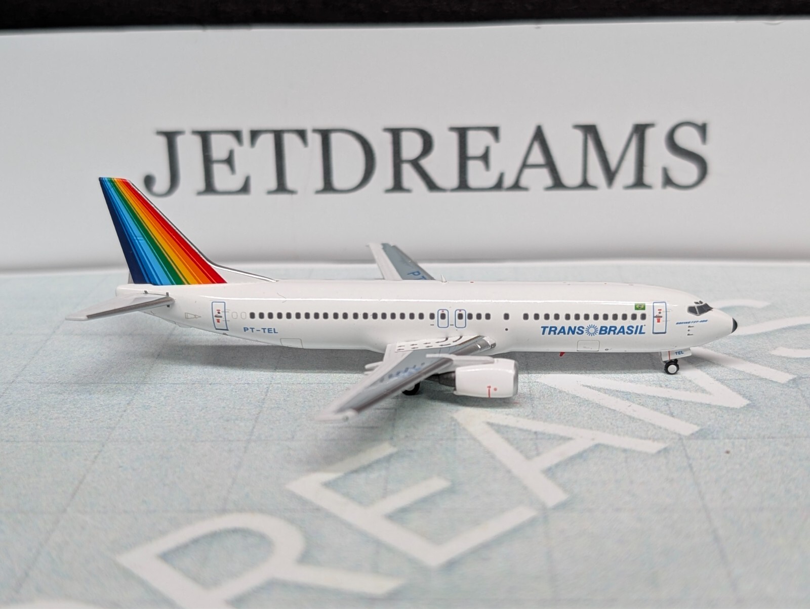 1/400 TRANS BRASIL / TRANSBRASIL BOEING 737-400 1990’S COLORS PT-TEL PANDA MODEL