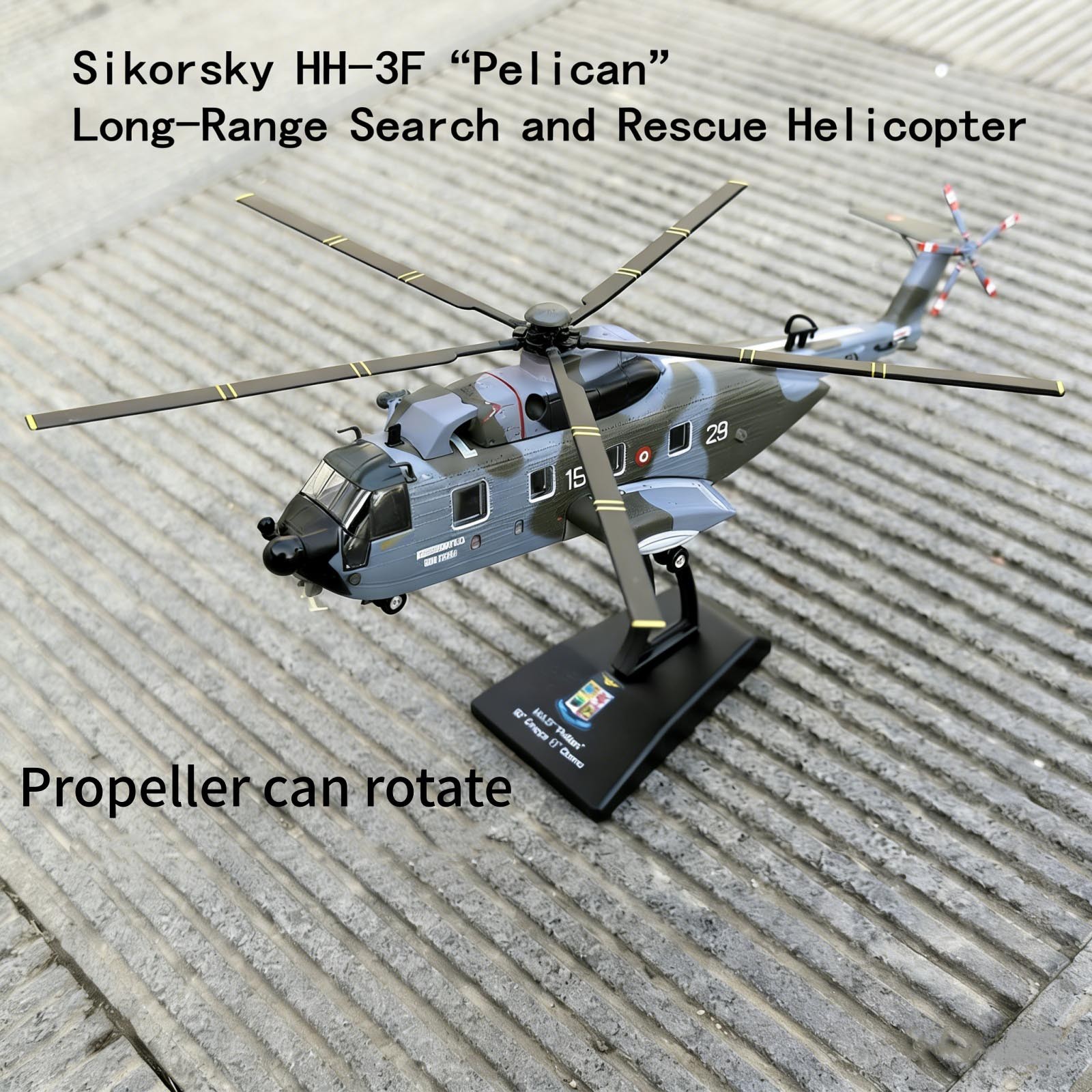 Italian Air Force HH-3F Pelican Helicopter 18cm Diecast Alloy Finished Model