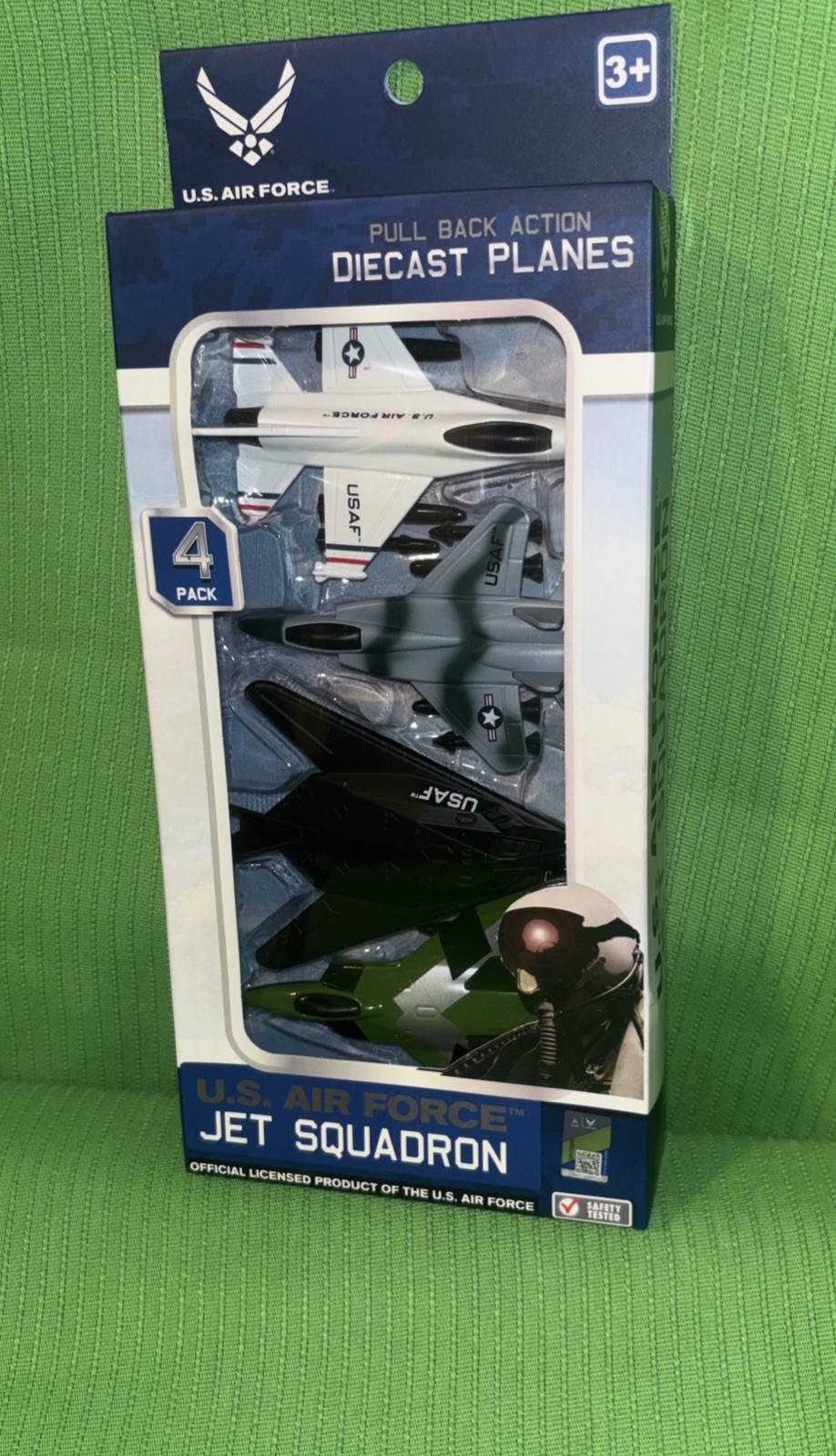 New~US Air Force – 4-Pack Jet Squadron Die Cast Airplanes Toy
