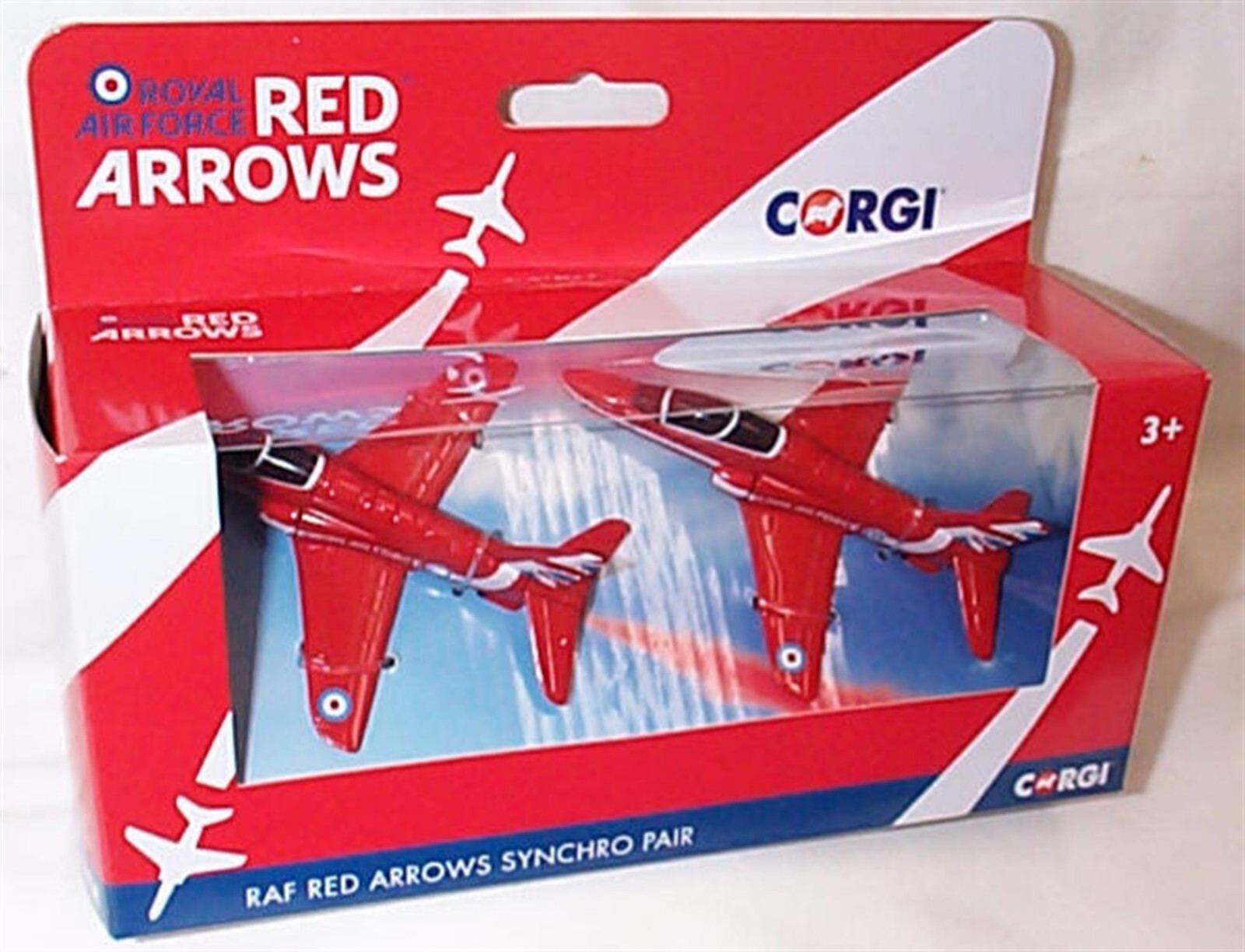 Corgi Diecast CS90687 – Syncro Pair RAF Red Arrows with stand new in box