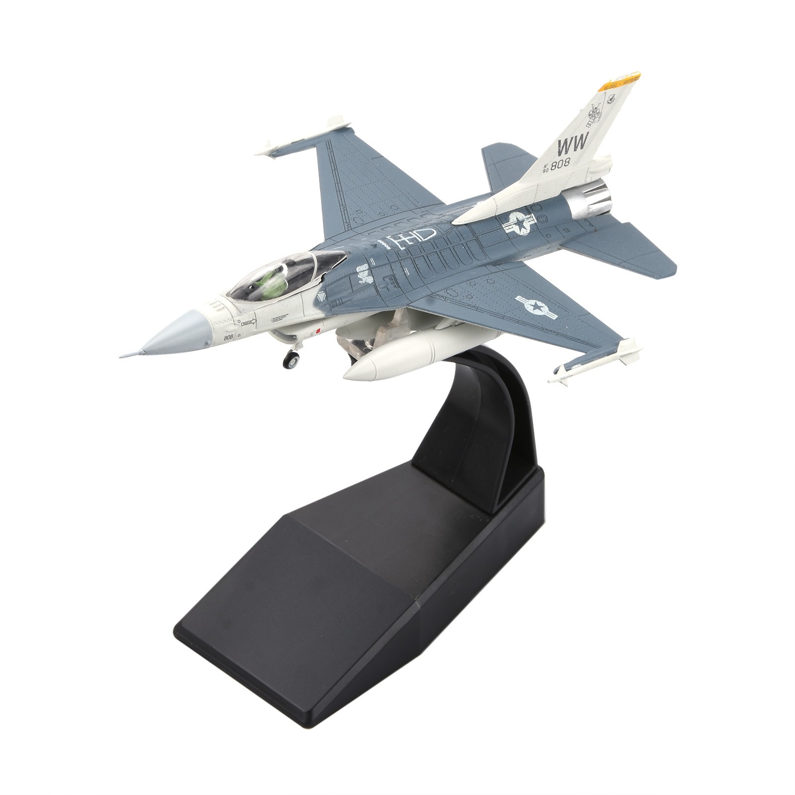 1:100 Scale F-16C Falcon Fighter Jet Model For US Air Force Alloy Gift 15cm