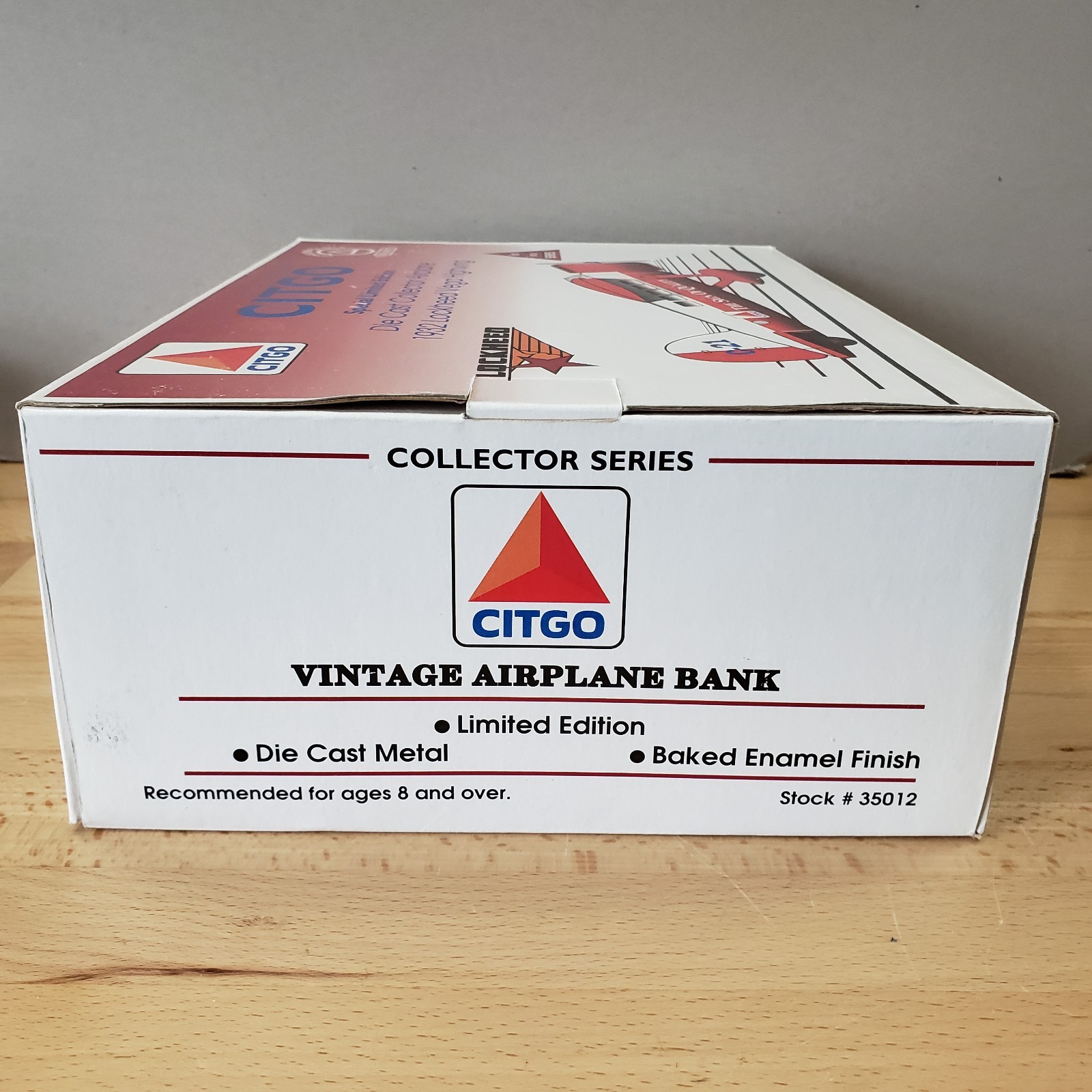 SpecCast Citgo 1932 Lockheed Vega Highwing Airplane Diecast Coin Bank NIB