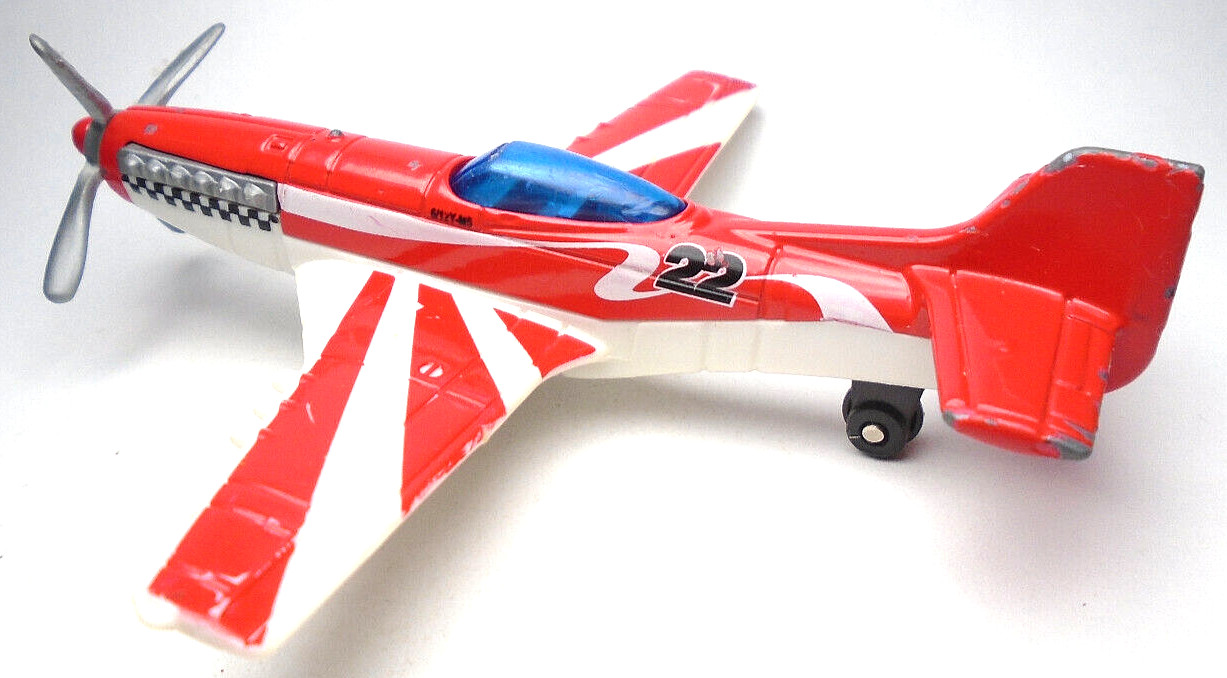 2007 MATCHBOX STUNT PLANE #22 RED & WHITE 3 7/8″ DIECAST AIRPLANE