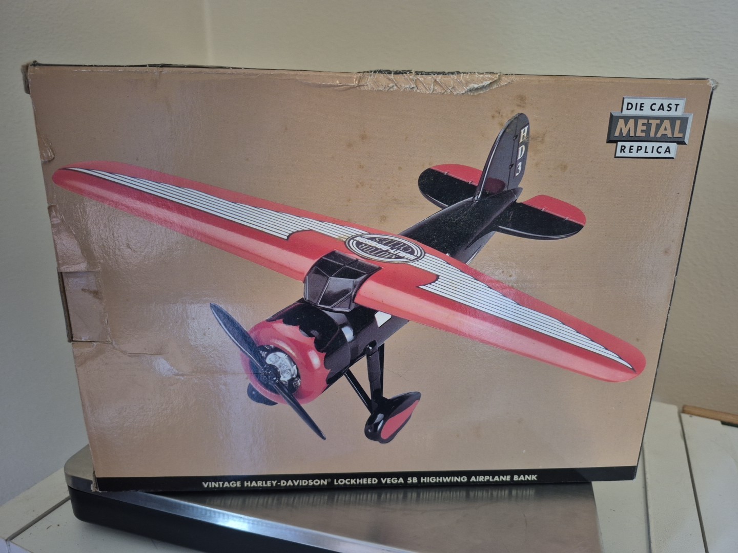 1:48 Liberty Classics 1932 Lockheed Vega Harley Davidson Plane Bank New In Box