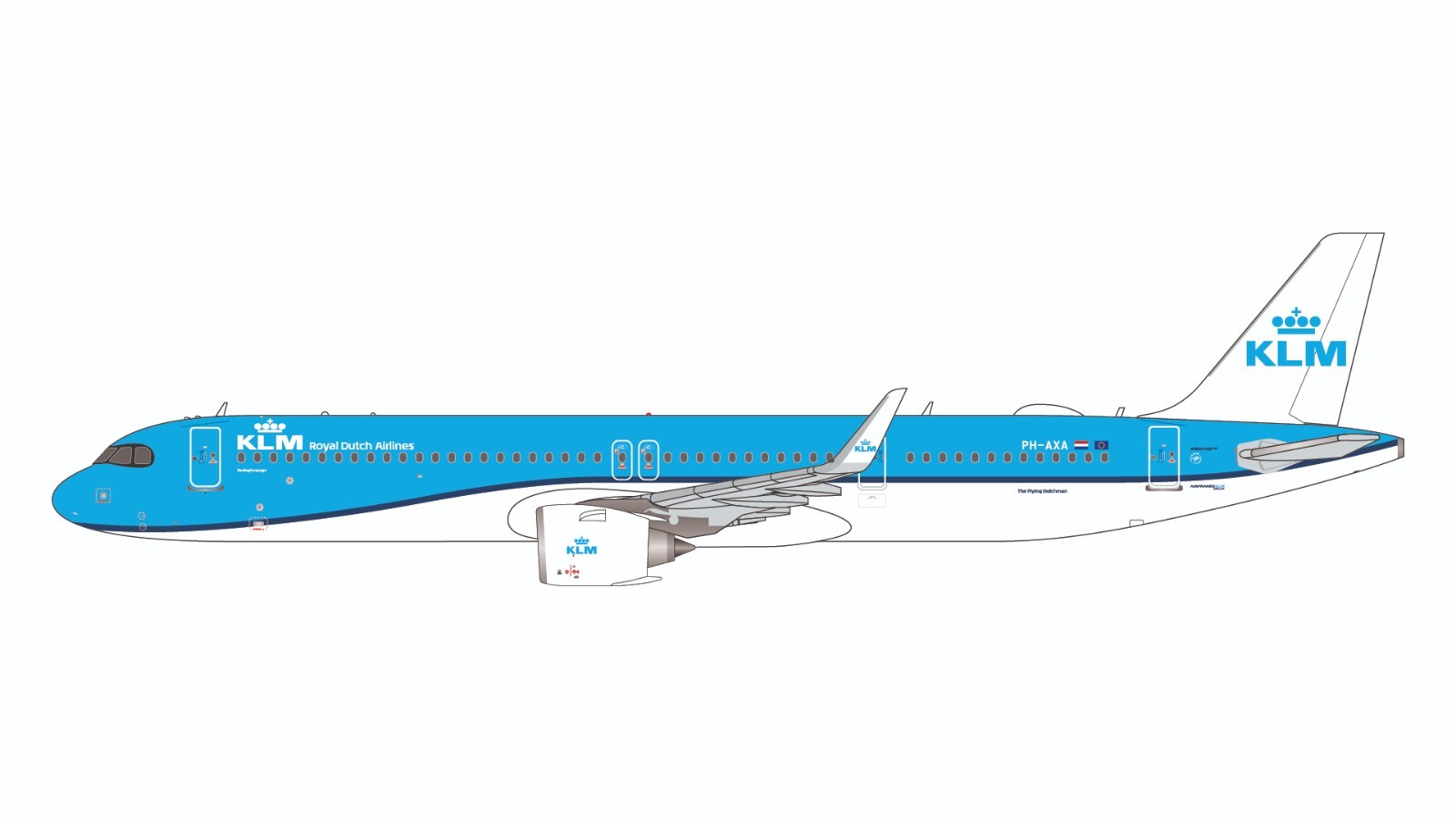 KLM Airbus A321neo PH-AXA GeminiJets GJKLM2291 Scale 1:400 PRE-ORDER