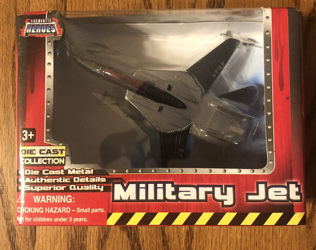 Authentic Heroes Military Jet Model: U.S.A VF32 Military Toy Diecast Plane NEW!!