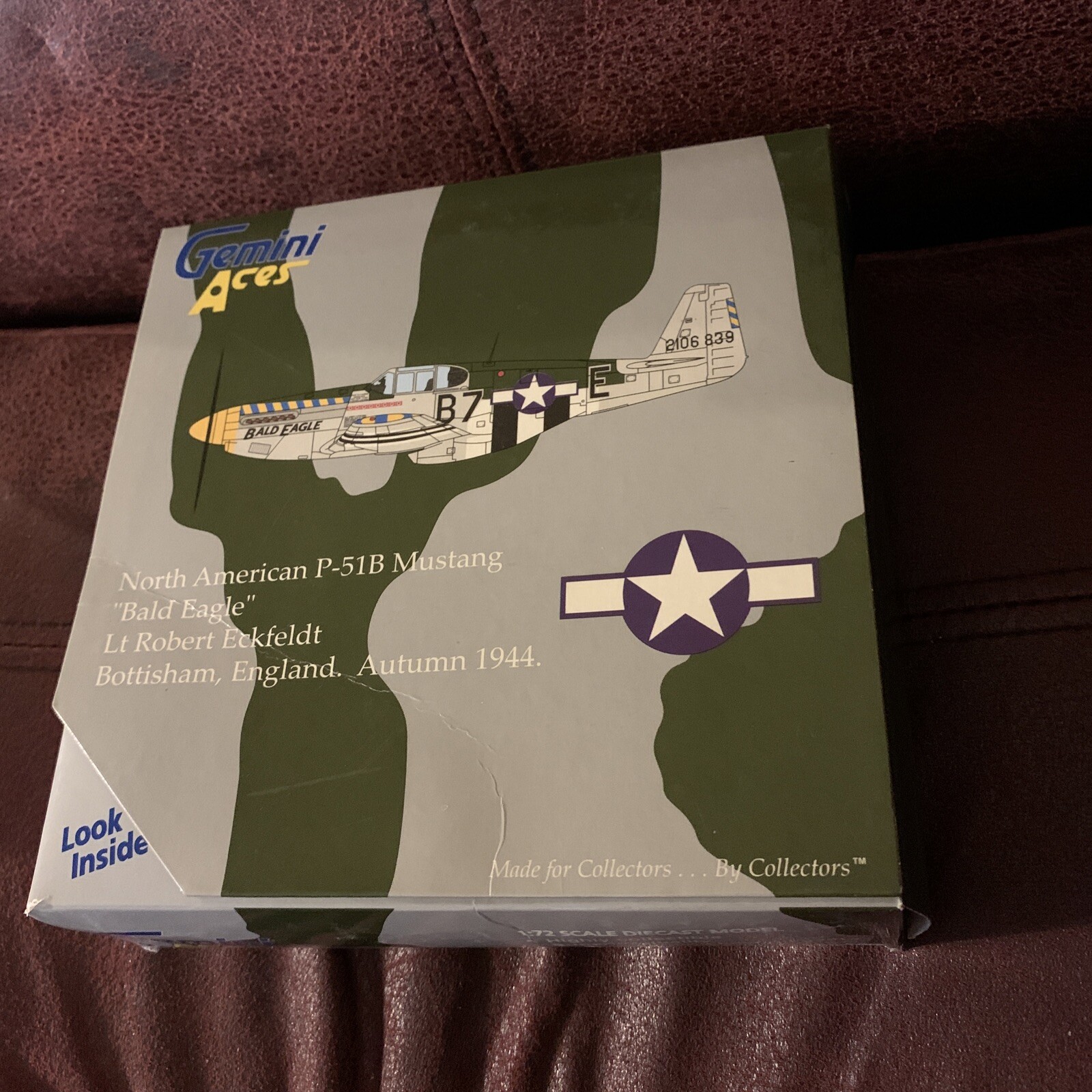 gemini aces North American p-51b mustang Bald Eagle Limited Edition 1:72 Diecast