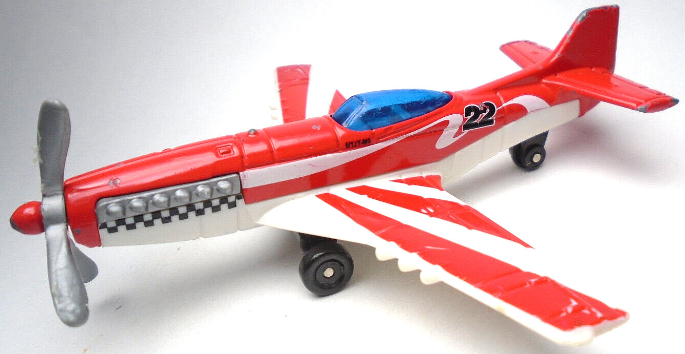2007 MATCHBOX STUNT PLANE #22 RED & WHITE 3 7/8″ DIECAST AIRPLANE