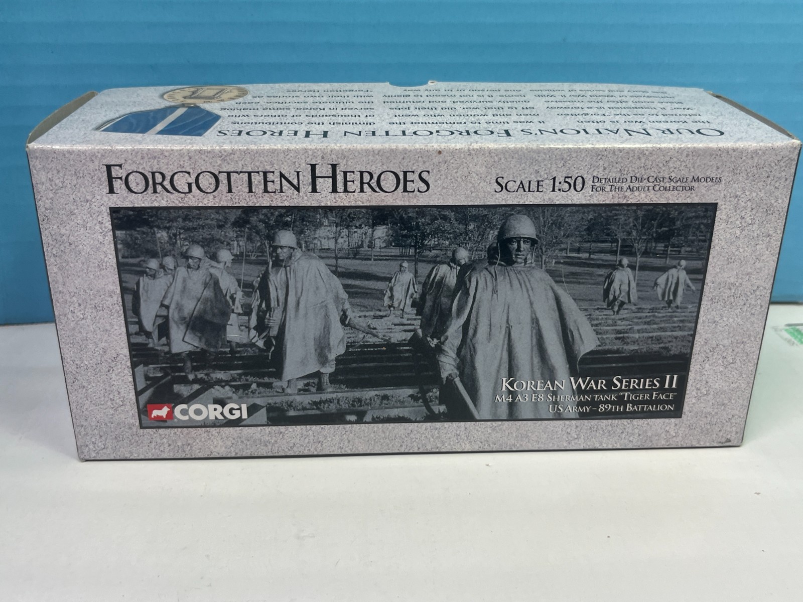 1/50 CORGI FORGOTTEN HEROES KOREAN SERIES M4 A3 E8 SHERMAN TANK TIGER FACE CO2